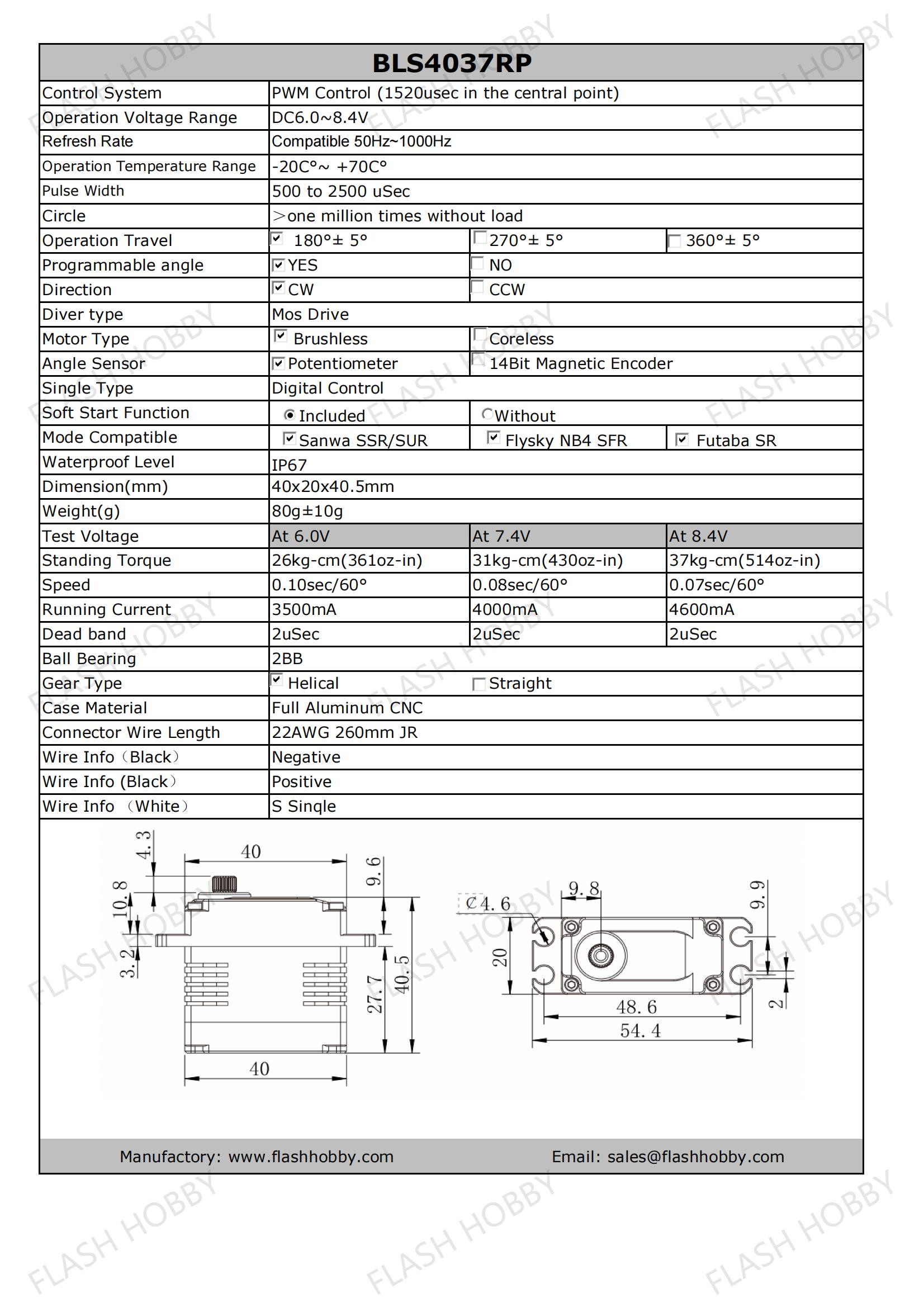 BLS4037RP 37KG безщітковий сервопривід